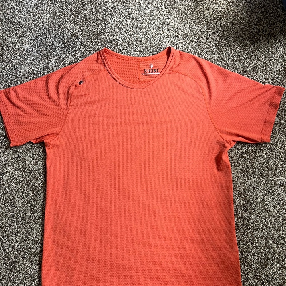 Rhone Men's Short Sleeve Tee in Bright Orange